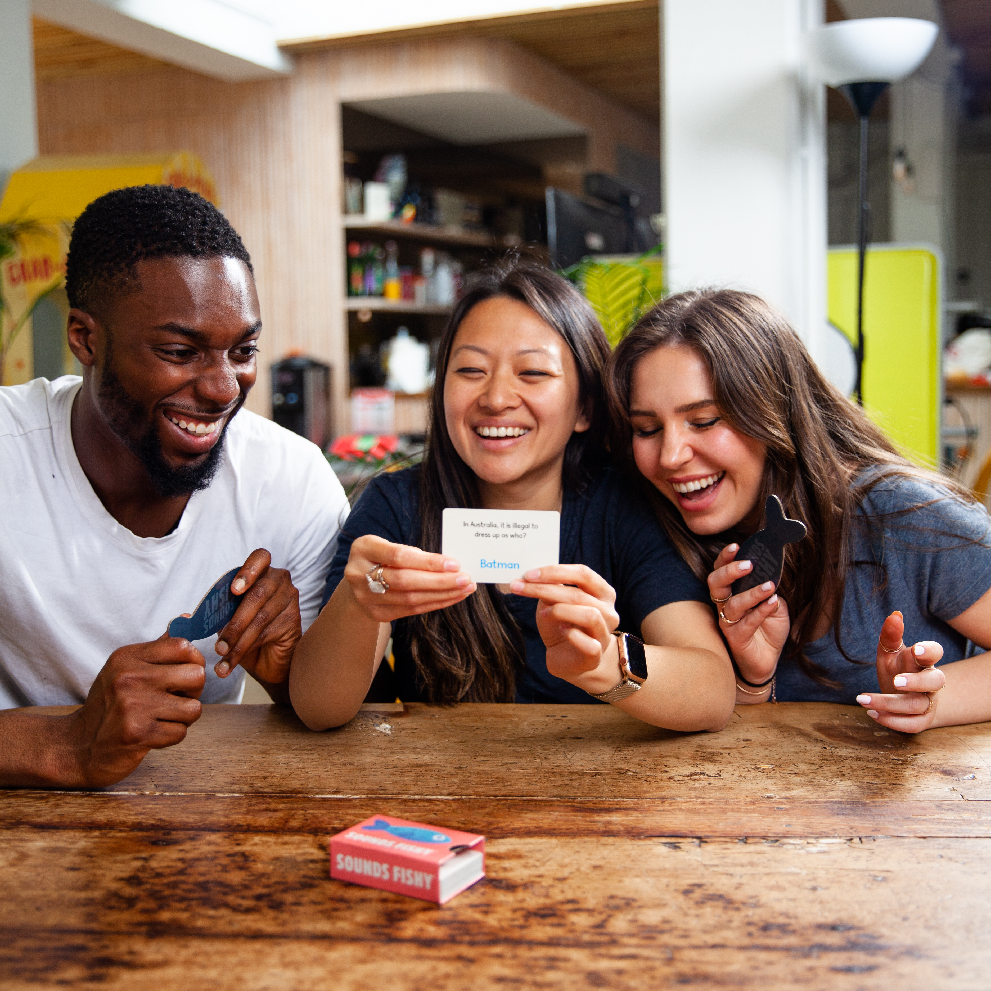 Sounds Fishy, a hilarious bluffing game for kids and adults