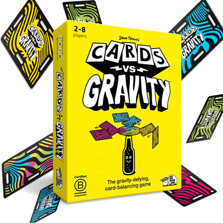 Cards vs Gravity box art, a ten-minute card game that goes anywhere