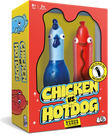 Chicken vs Hotdog box art, a physical team game for large groups