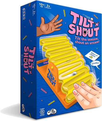 Tilt 'n' Shout box art, a team seesaw game for large groups